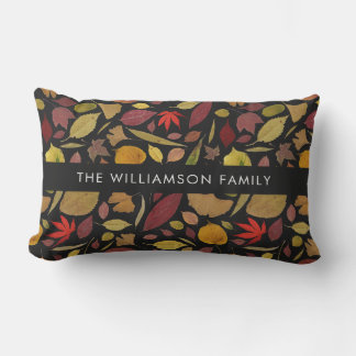 Coussin D'extérieur Motif de feuilles d'automne Personnalisé sombre hu