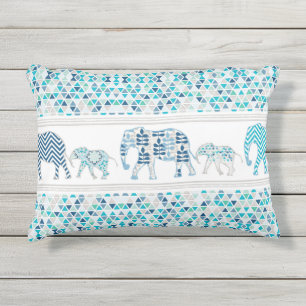 Coussin D'extérieur Motif de plage triangulaire géométrique moderne