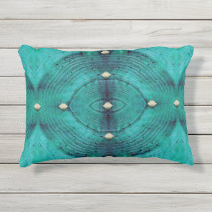 Coussin D'extérieur Motif de sol en bleu Aqua