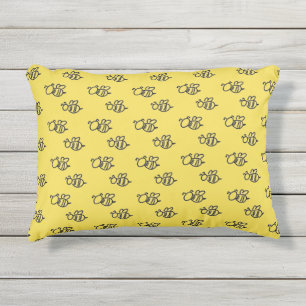 Coussin D'extérieur Motif des abeilles d'été jaune