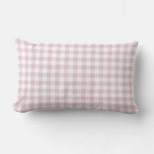 Coussin D'extérieur Motif En vichy chèque rose blanc