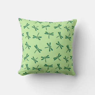 Coussin D'extérieur Motif japonais de libellules, Jade vert clair
