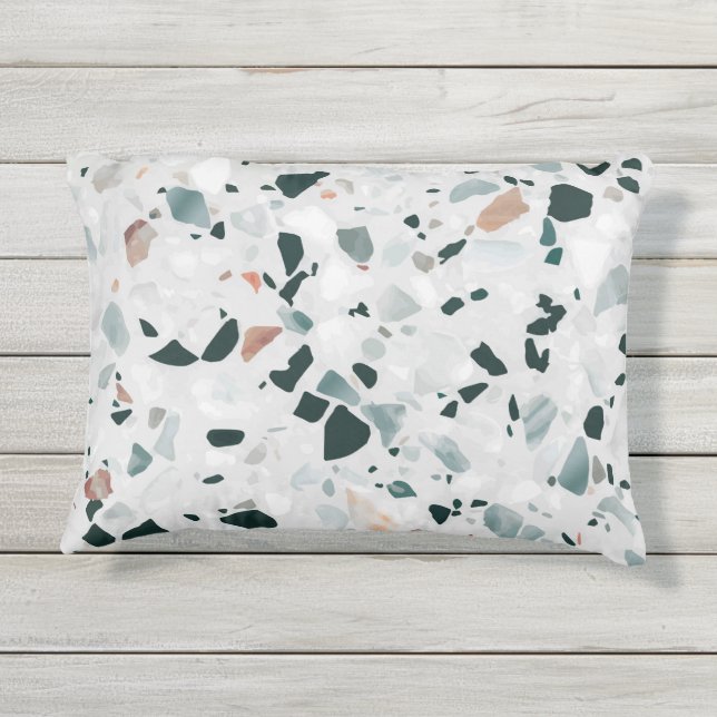 Coussin D'extérieur Motif moderne Abstrait Terrazzo (Dos)