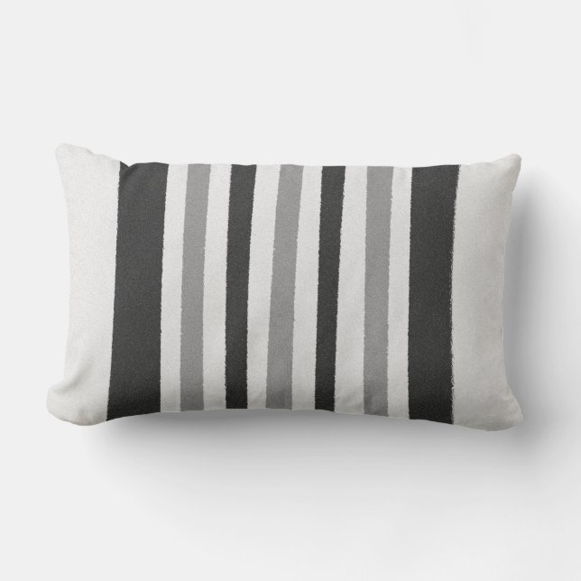 Coussin D'extérieur Motif noir blanc gris (Recto)