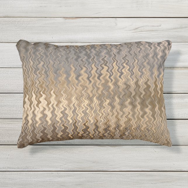 Coussin D'extérieur Motif ondulé terrestre (Devant)