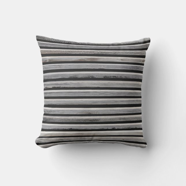 Coussin D'extérieur Motif simple de clôture en bois (Recto)