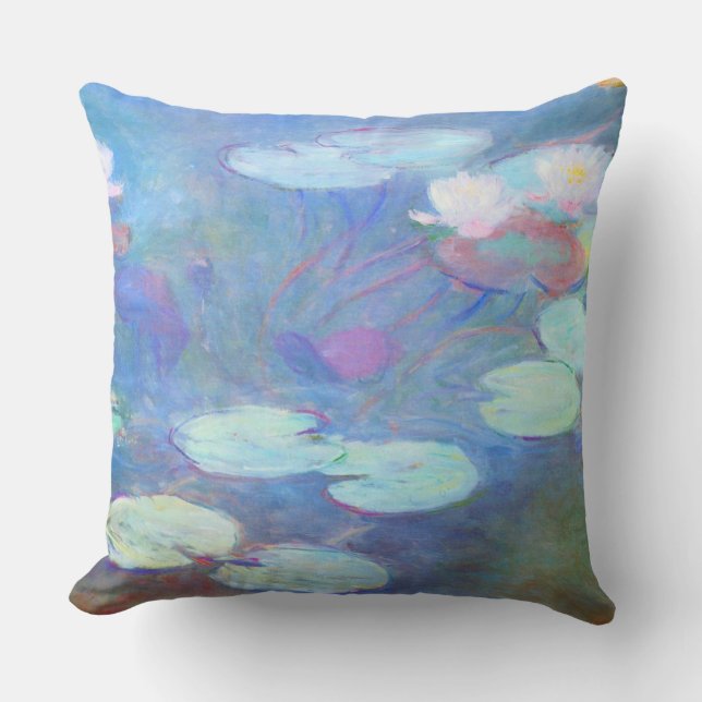 Coussin D'extérieur Nappes d'eau rose Monet Art (Recto)