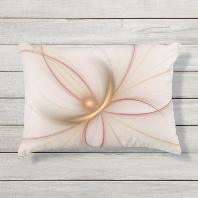 Coussin D'extérieur Noble Cuivre Et Or Abstrait Art Fractal Moderne (Devant)