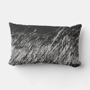 Coussin D'extérieur Noir et blanc Abstrait Art blanc