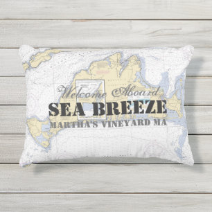 Coussin D'extérieur Nom + Accueil nautique à bord du vignoble de Marth