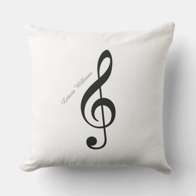 Coussin D'extérieur note musicale personnalisée (Recto)