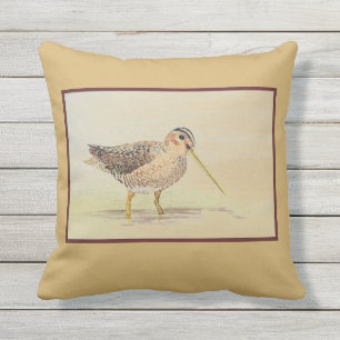 Coussin D'extérieur Oiseau de rivage Snipe commun