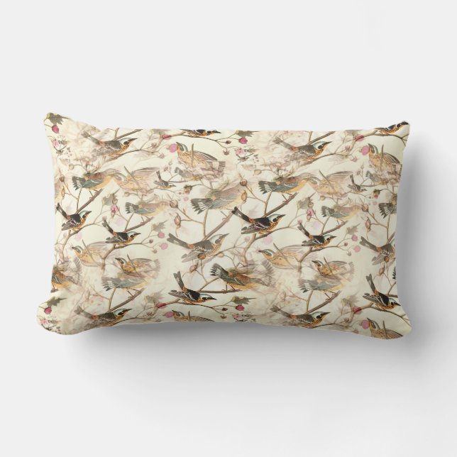 Coussin D'extérieur Oiseaux sur une branche (Recto)