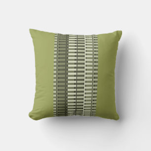 Coussin D'extérieur Olive Green Style moderne Motif Abstrait