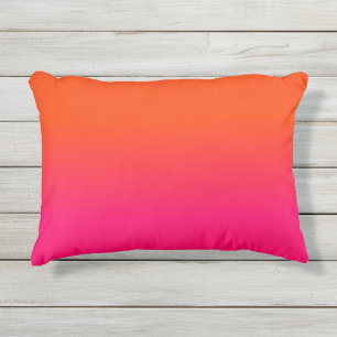 Coussin D'extérieur Ombre couleur couleur néon orange et néon rose
