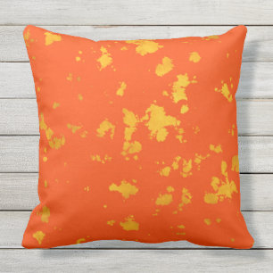 Coussin D'extérieur ORANGE RETRO ET JAUNES organiques JAUNE Jeter Cous