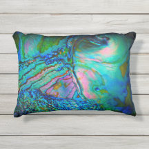 Oreiller décoratif à motif de coquille d'abalone b