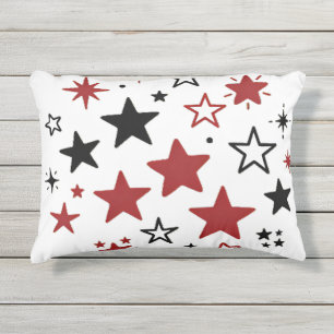 Coussin D'extérieur Oreiller jeté double face à motif d'étoiles coloré