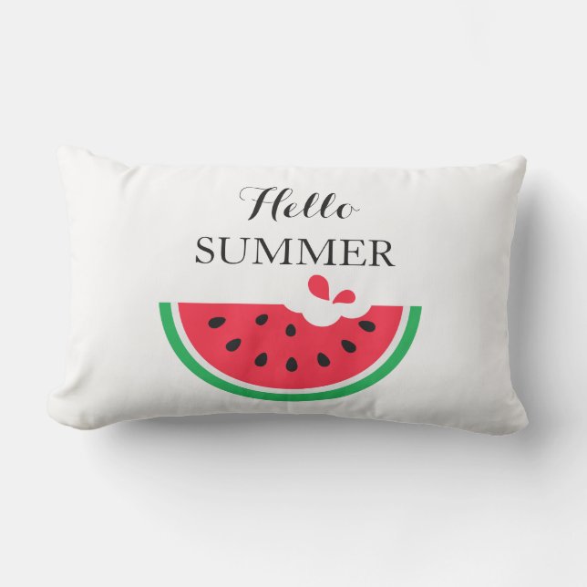 Coussin D'extérieur Outdoor Throw Pillow-Hello Summer  (Recto)
