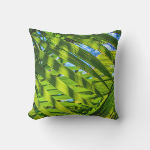 Coussin D'extérieur Palm Fronds Hawaiian Tropical Reversible Outdoor