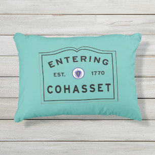 Coussin D'extérieur Panneau de rue COHASSET MASSACHUSETTS