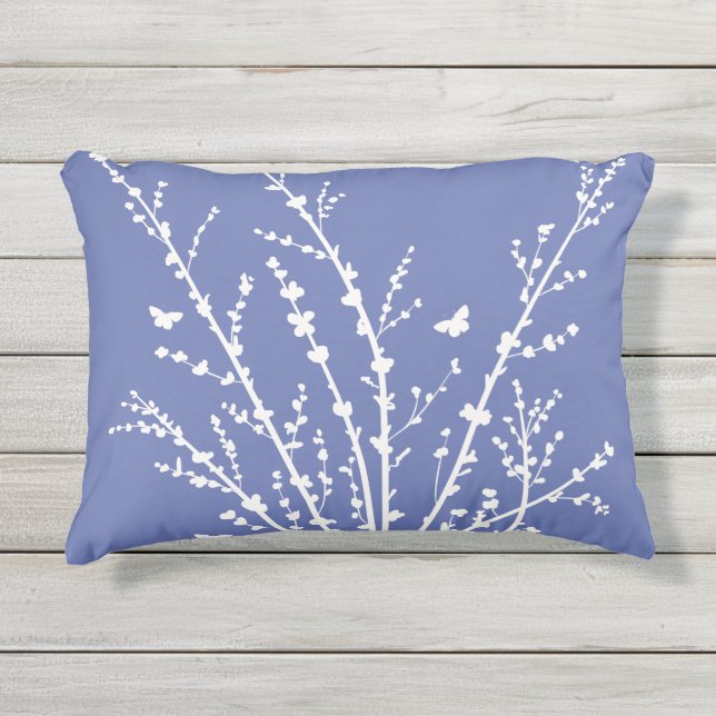 Coussin D'extérieur Papillons et Branches Couleurs personnalisées (Devant)