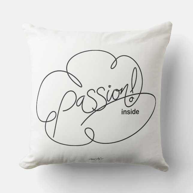 Coussin D'extérieur PASSION à l'intérieur - Nuage gras (Recto)