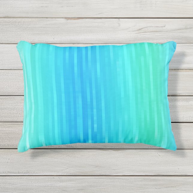 Coussin D'extérieur Pastel Abstrait Art Turquoise Turquoise Bleu Vert (Devant)