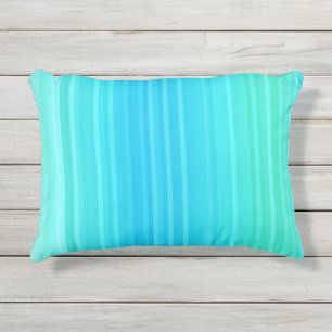 Coussin D'extérieur Pastel Abstrait Turquoise Bleu Bleu Grandes Têtes 