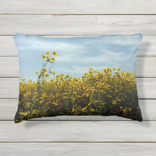 Coussin D'extérieur Paysage de tournesol fleur sauvage