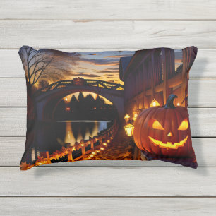 Coussin D'extérieur Paysage d'Halloween quatre