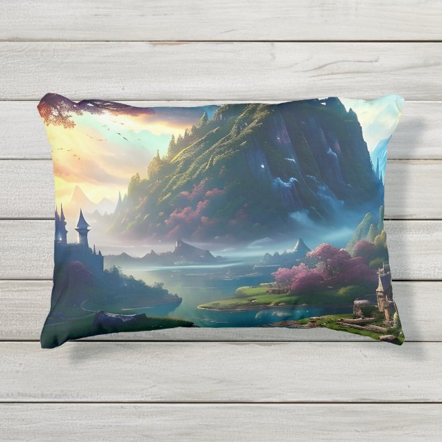 Coussin D'extérieur Paysage pittoresque Quatre (Devant)