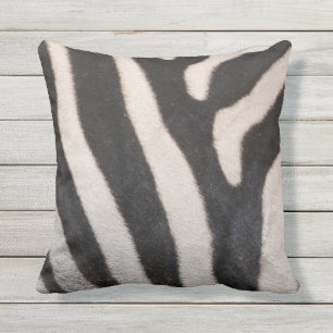 COUSSIN D'EXTÉRIEUR PEAU DE ZÈBRE