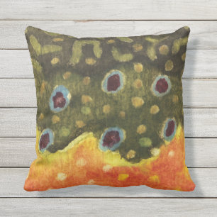 Coussin D'extérieur Pêche à l'omble de fontaine