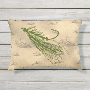 Coussin D'extérieur Pêche de mouche - le cru pilote l'art