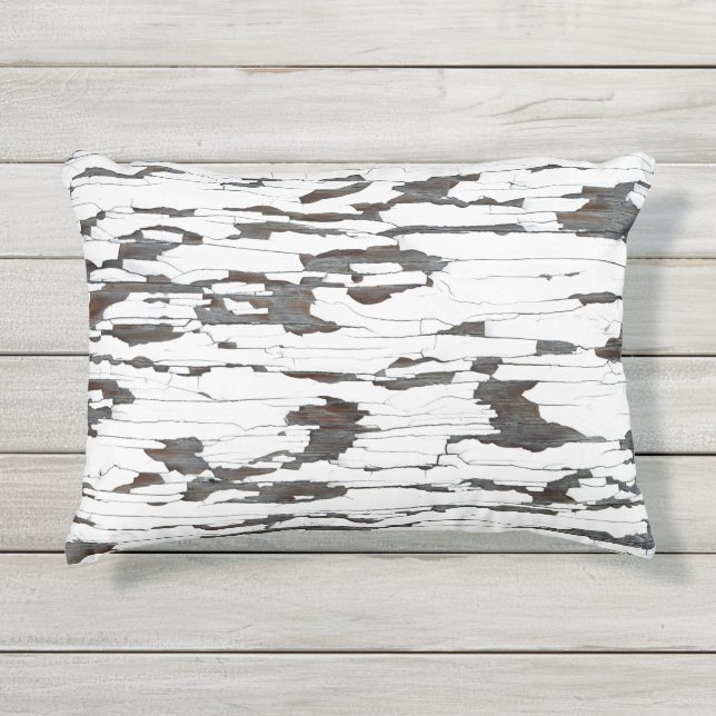 Coussin D'extérieur Peinture à peaux blanches (Devant)
