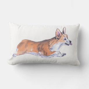 Coussin D'extérieur Peinture à suintement de Corgi