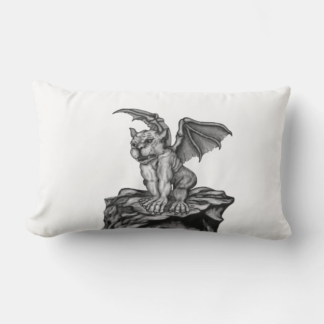 Coussin D'extérieur Petit Golem Gargoyle (Recto)