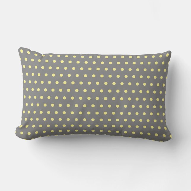 Coussin D'extérieur Petite Pois Jaune Gris Gris Personnalisé (Recto)