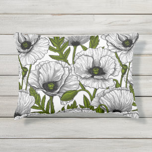 Coussin D'extérieur Photos blanches sur blanc