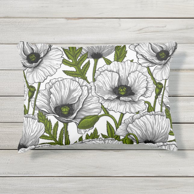 Coussin D'extérieur Photos blanches sur blanc (Devant)