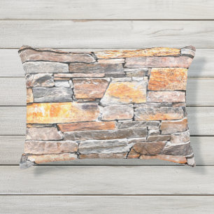 Coussin D'extérieur Pierre   motif en pierre naturelle   briques