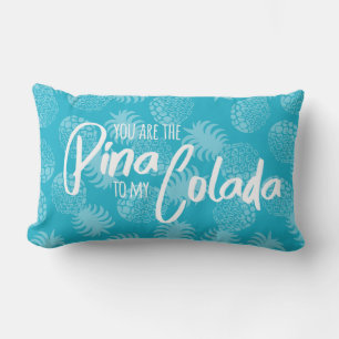 Coussin D'extérieur Pina Colada Hawaiian Ananas Turquoise réversible