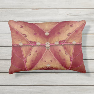 Coussin D'extérieur Pochette Rouge Chaud et Or