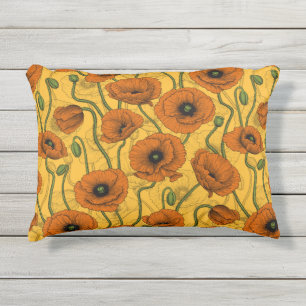 Coussin D'extérieur Poppies orange