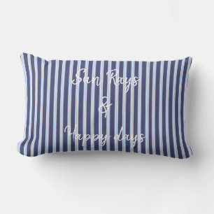 Coussin D'extérieur rayé bleu