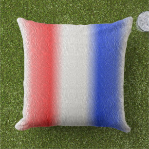 Coussin D'extérieur Rayure Rouge Blanc et Bleu