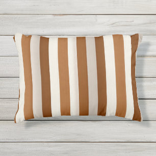 Coussin D'extérieur Rayure verticale terracotta et crème chaude