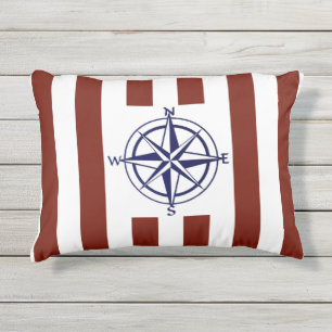 Coussin D'extérieur Rayures avec boussole