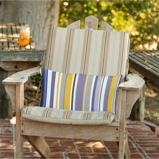 Coussin D'extérieur Rayures de la Nouvelle Saison Moderne (Chaise)